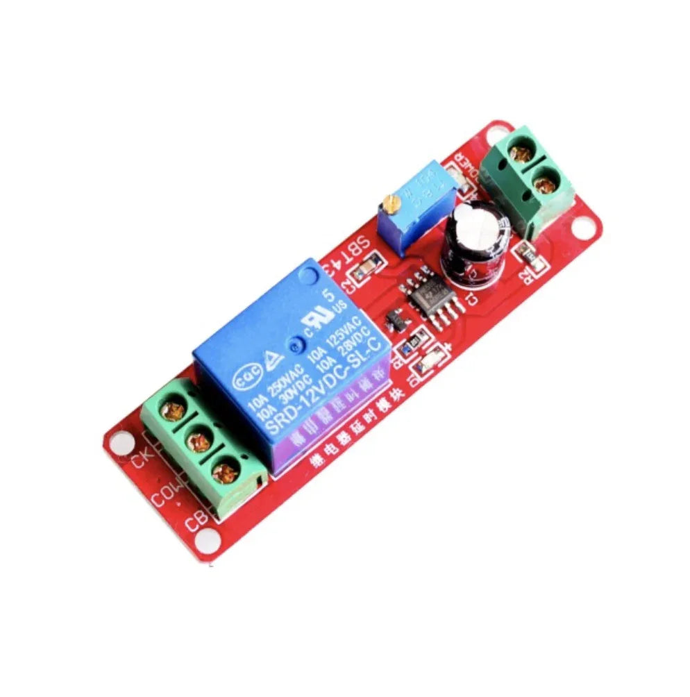 DC 12V Delay Relay Shield NE555 Timer Switch Adjustable Module 0~10S - Robot Pi Shop