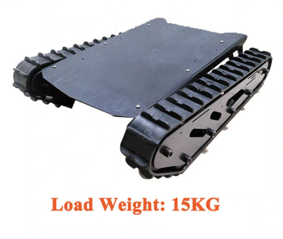 T007 Robot Tank Chassis With Rubber Tracks 15kg Load