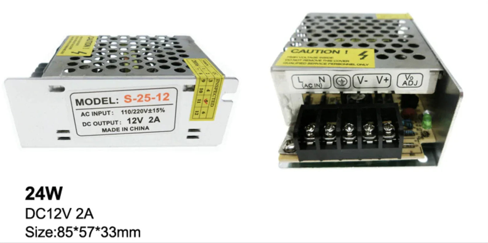 Switching Power Supply 12V 2A - Robot Pi Shop