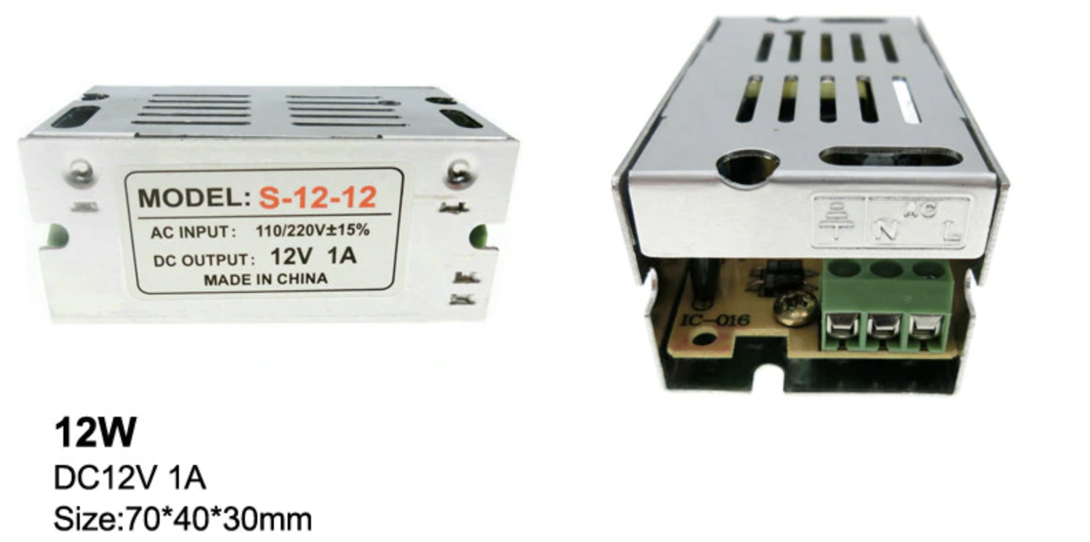 Switching Power Supply 12V 1A