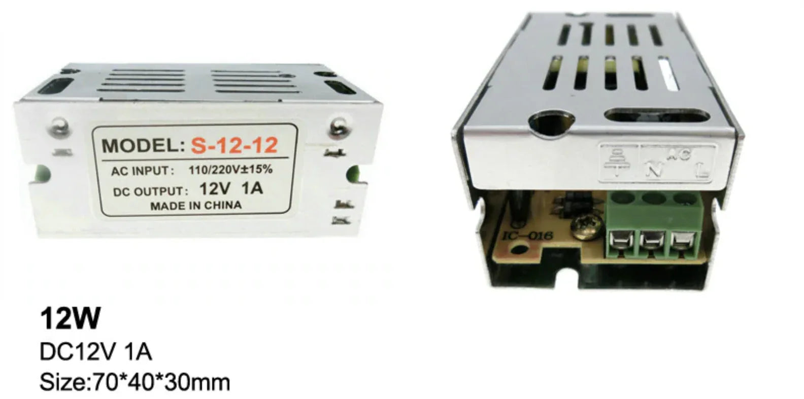 Switching Power Supply 12V 1A - Robot Pi Shop