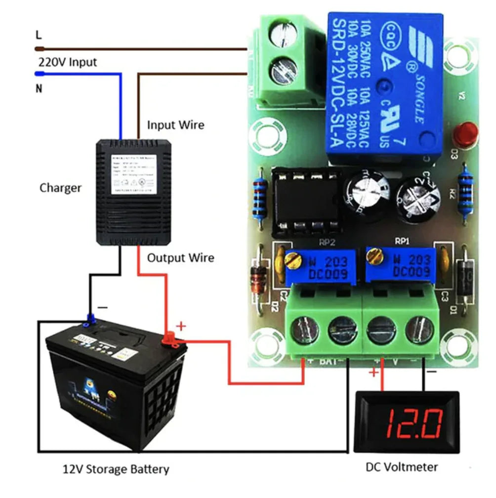 XH-M601 Battery Charging Control Board - Robot Pi Shop