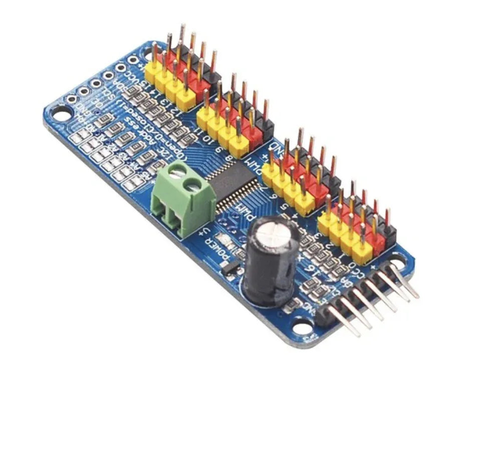 Pwm Servo Module PCA9685 16-Channel 12-bit PWM Servo motor Driver I2C Module – Robot Pi Shop