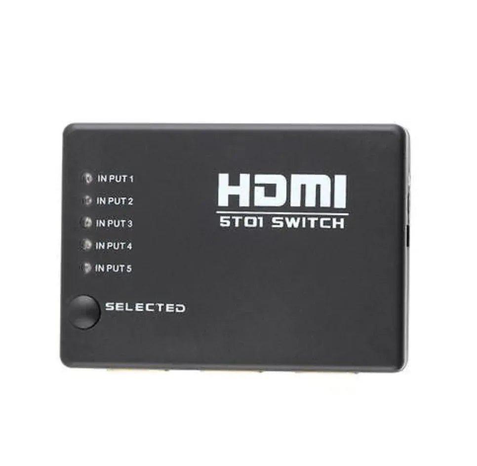 5 Port 1080P Video HDMI Switcher Splitter - Robot Pi Shop