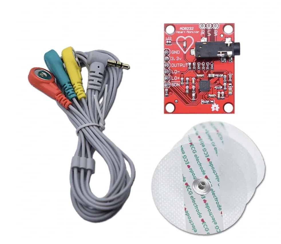 AD8232 Heart Rate Monitor Module - Robot Pi Shop