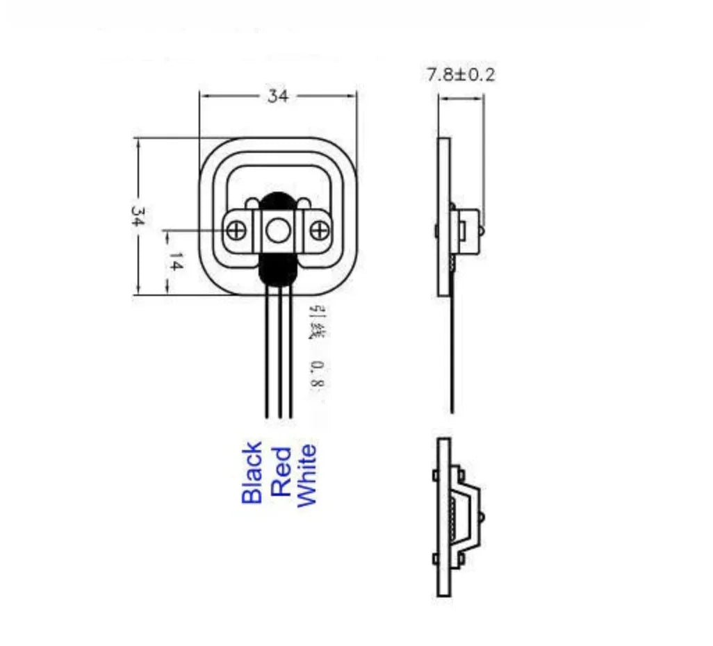 50kg Body Load Cell Weighing Sensor - Robot Pi Shop