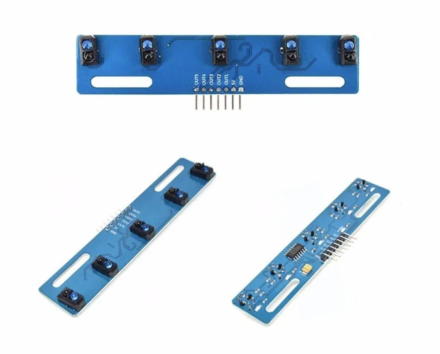5 channel Infrared Reflective Sensor TCRT5000 KIT - Robot Pi Shop
