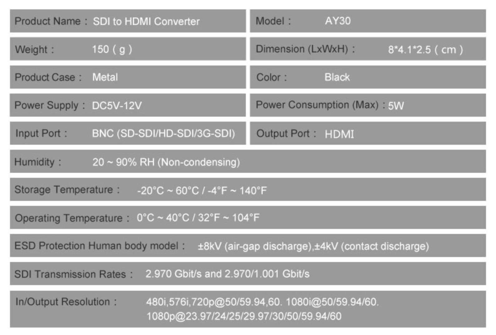 3G/HD-SDI to HDMI Converter