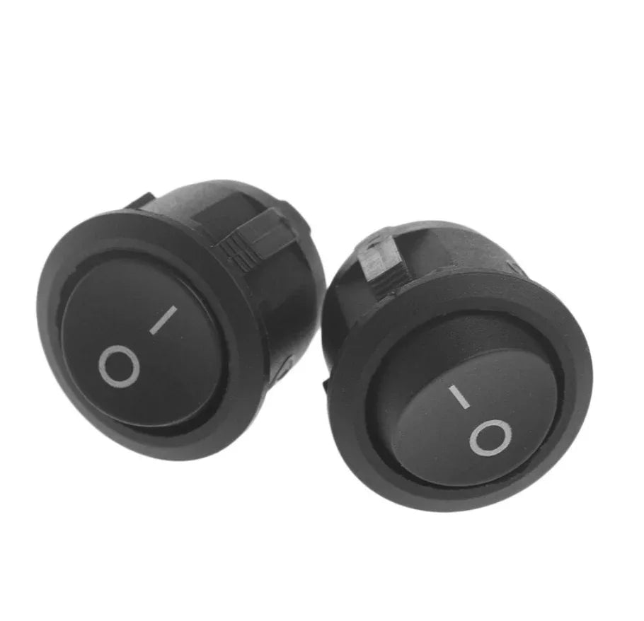 Mini Round Black 3 Pin SPDT ON-OFF-ON Switch - Robot Pi Shop