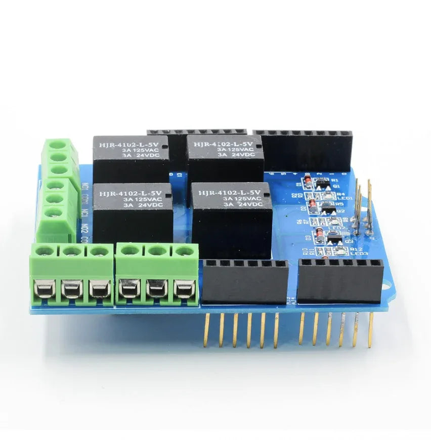 4 Channel 5V Relay Shield Module - Robot Pi Shop