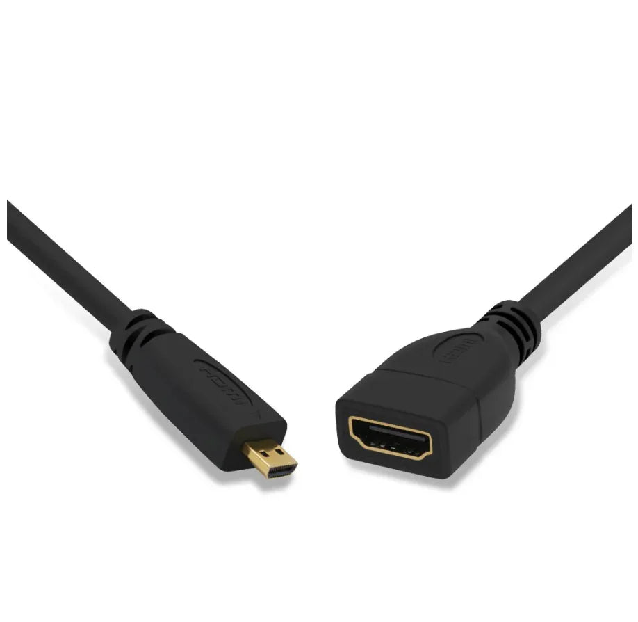 Micro HDMI Male to HDMI D Type Female Cable - Robot Pi Shop