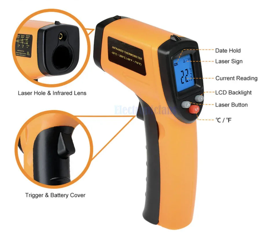 Infrared thermometer GM320 - Robot Pi Shop