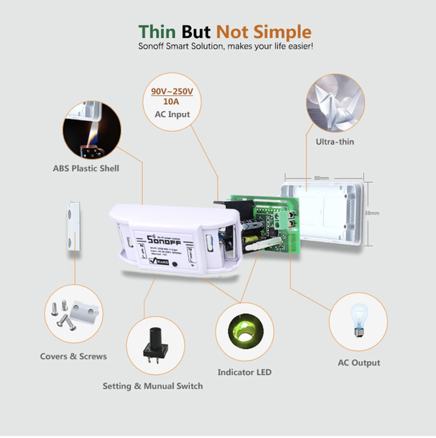 Sonoff Basic WiFi Wireless Smart Switch