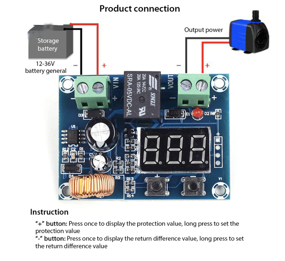 XH-M609 OverDischarge Protection Battery Charger Module