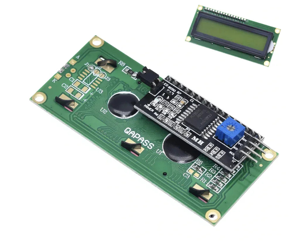 LCD 1602 Module Green Screen IIC/I2C - Robot Pi Shop