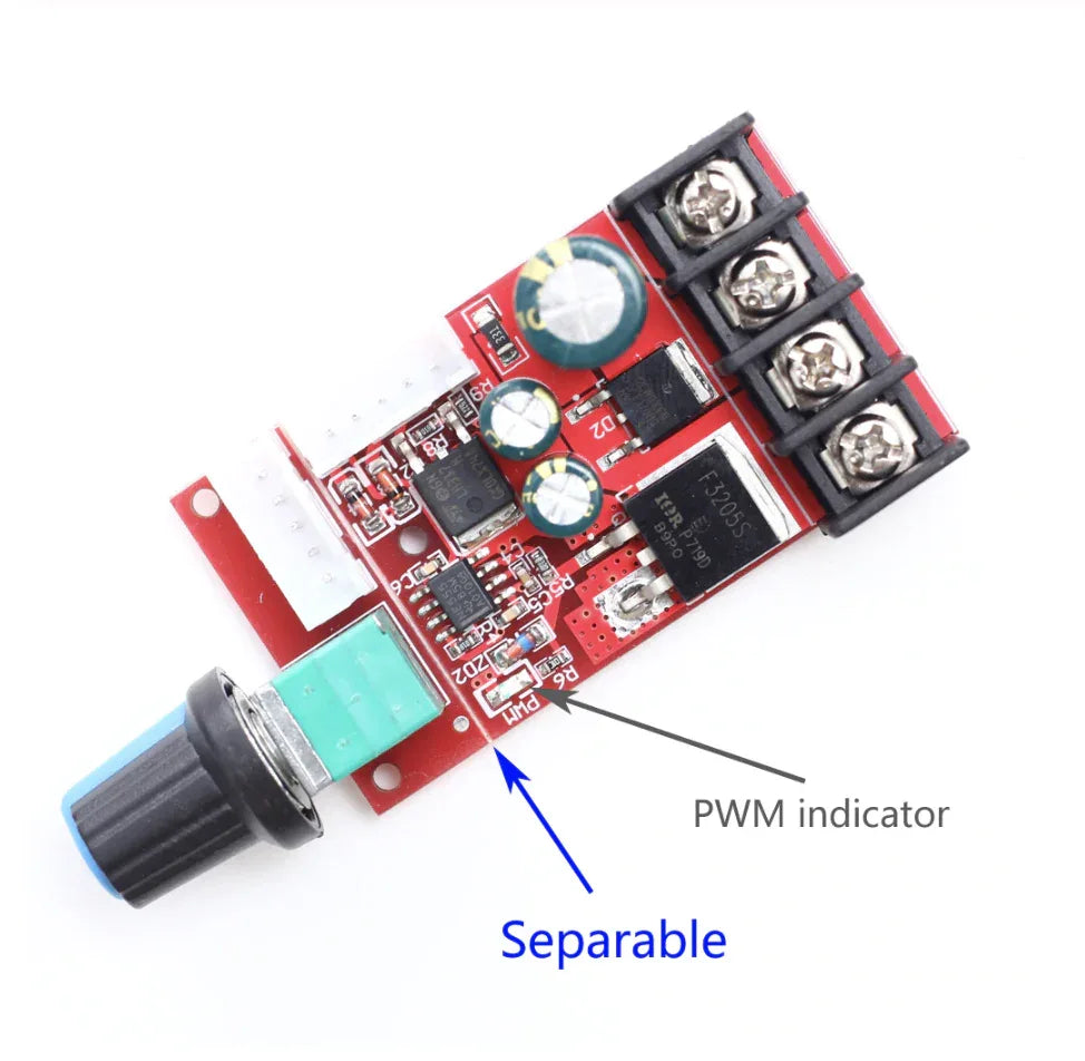 DC 10V-50V 15A DC PWM Motor Speed Controller Module - Robot Pi Shop