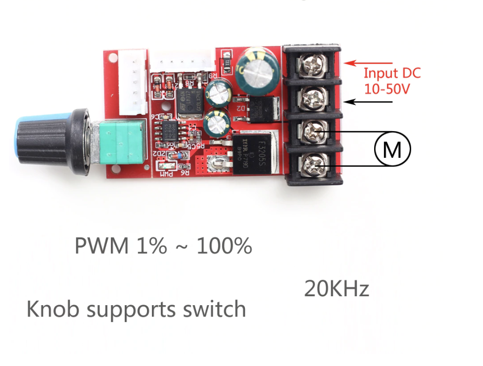 DC 10V-50V 15A DC PWM Motor Speed Controller Module