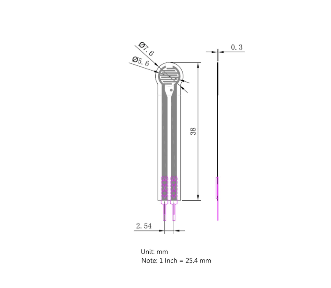 RP-C7.6-LT Thin Film Force Sensor