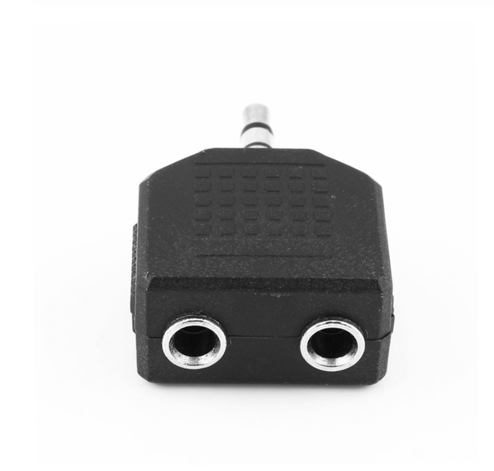 3.5mm 1 Male to 2 Female Stereo Jack Audio Headphone Splitter Adaptor