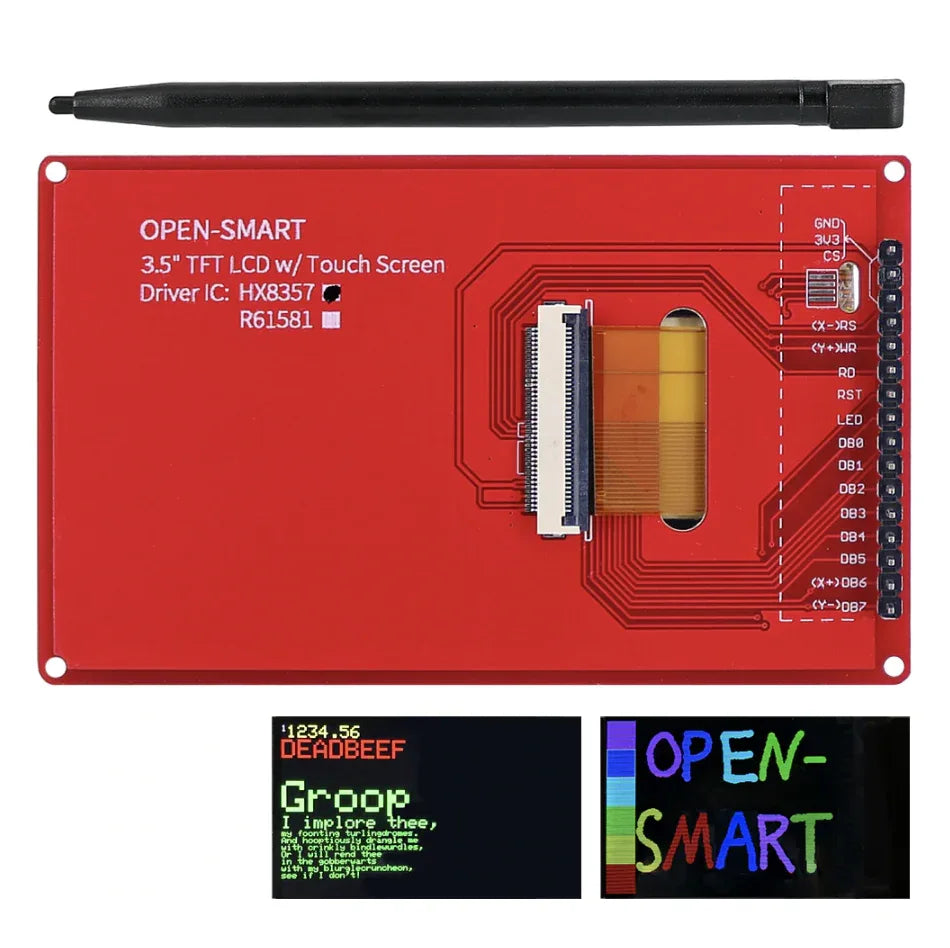 3.5" inch TFT LCD Shield Touch Screen Breakout Board Module - Robot Pi Shop