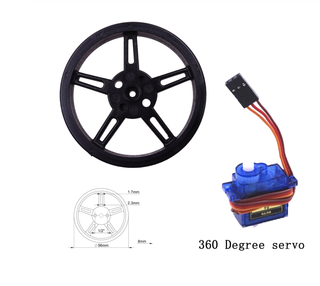SG90 360 Degree Power Kit