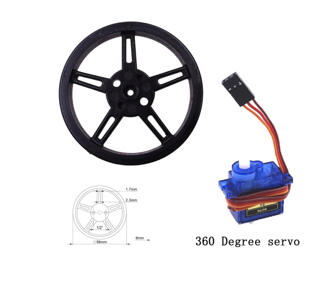 SG90 360 Degree Power Kit - Robot Pi Shop