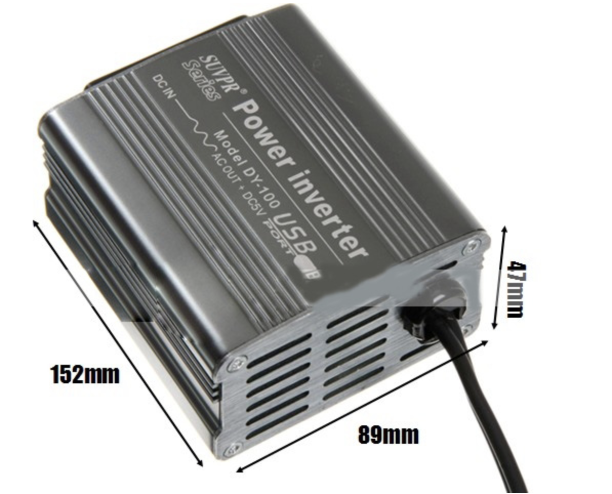 DY-100 100W DC 12V to AC 220V USB Power Inverter