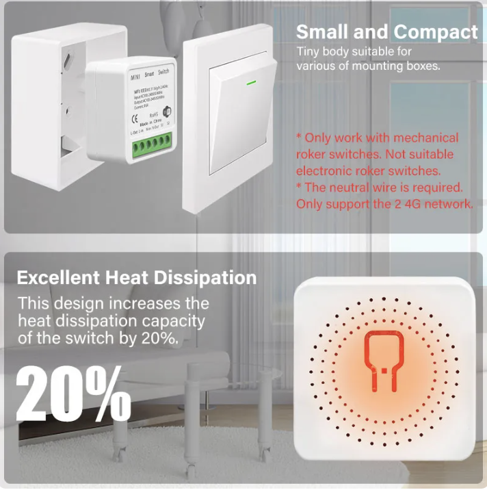 Tuya WiFi Mini DIY Smart Switch