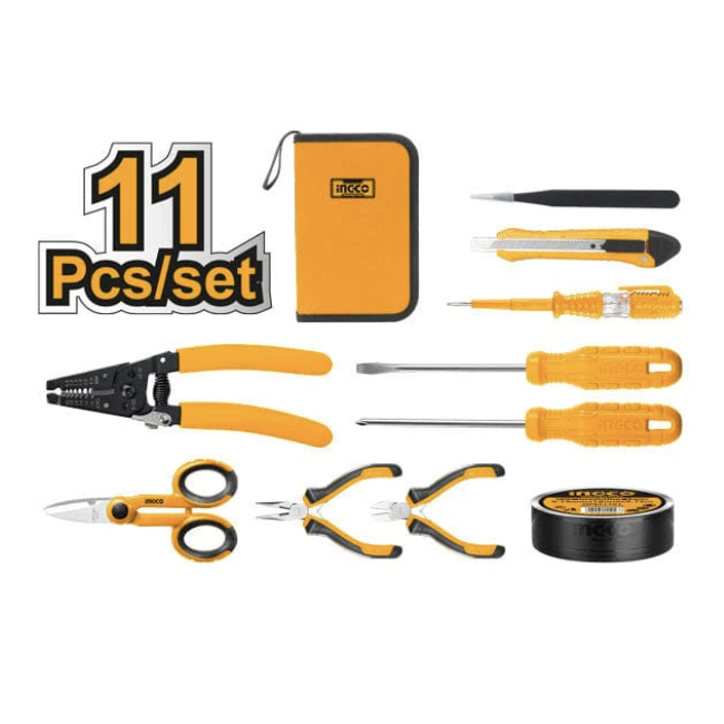 INGCO 11 Pieces Electrician Tool Set