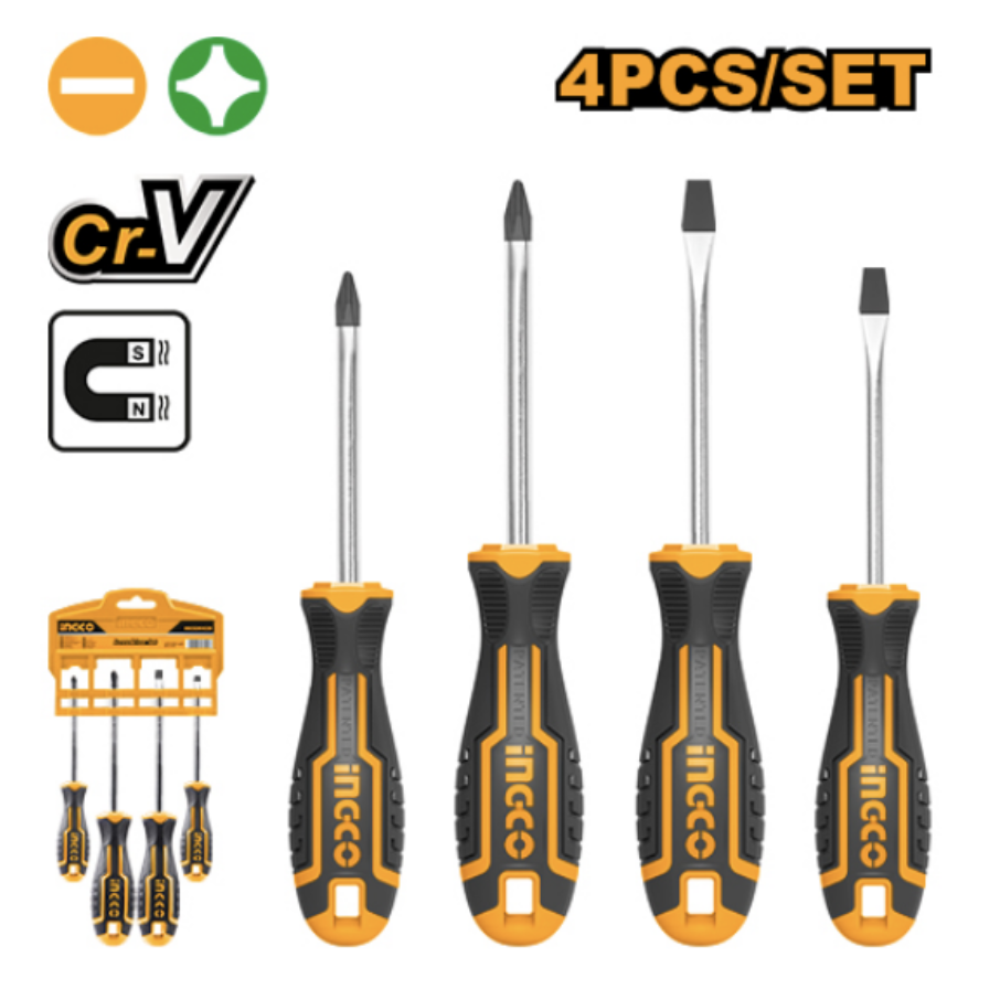 INGCO 4 Pieces Screwdriver Set