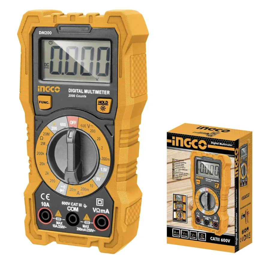 INGCO Digital Electric Multimeter 600V - Robot Pi Shop