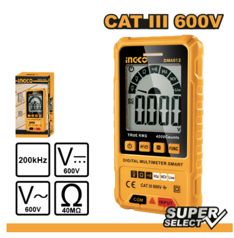 INGCO True RMS 4000 Longer Digital Check