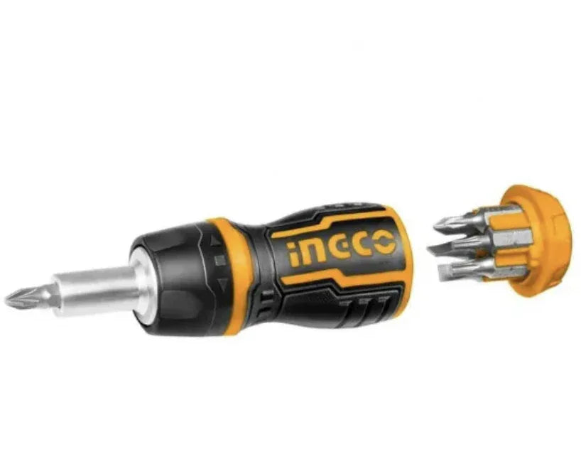INGCO 8 IN 1 Stubby ratchet screwdriver - Robot Pi Shop