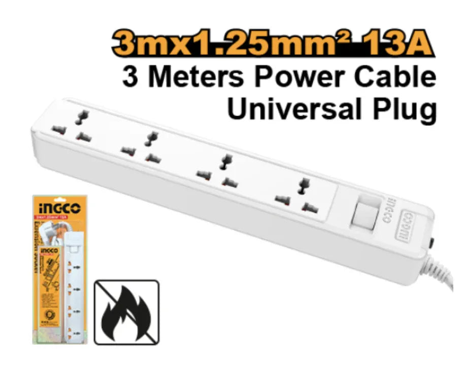 INGCO Power Extension Socket 13 A 4 ways - Robot Pi Shop