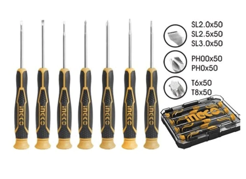 INGCO Precision Screwdriver Set 7 Pieces