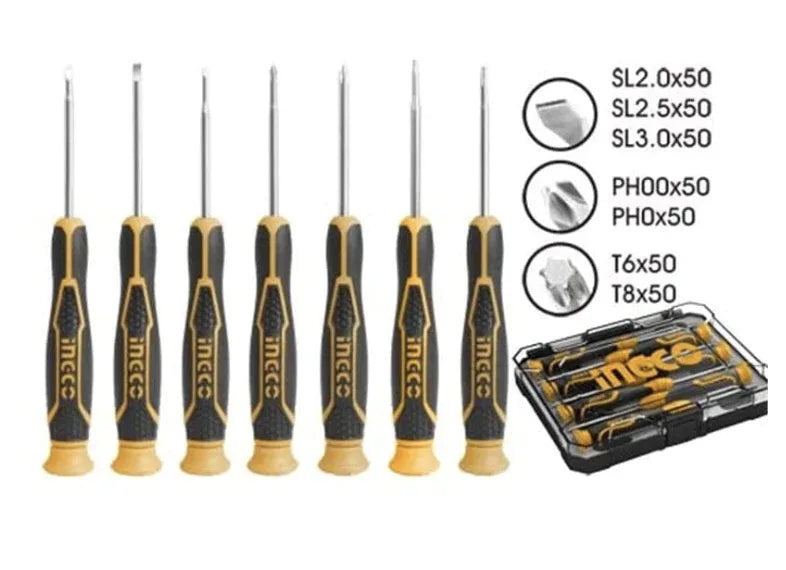 INGCO Precision Screwdriver Set 7 Pieces - Robot Pi Shop