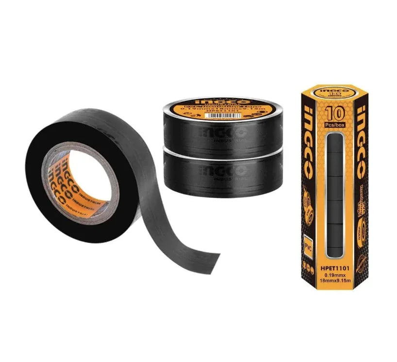 INGCO Black PVC Insulating Tape - Robot Pi Shop