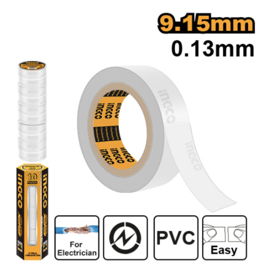INGCO White PVC Insulating Tape