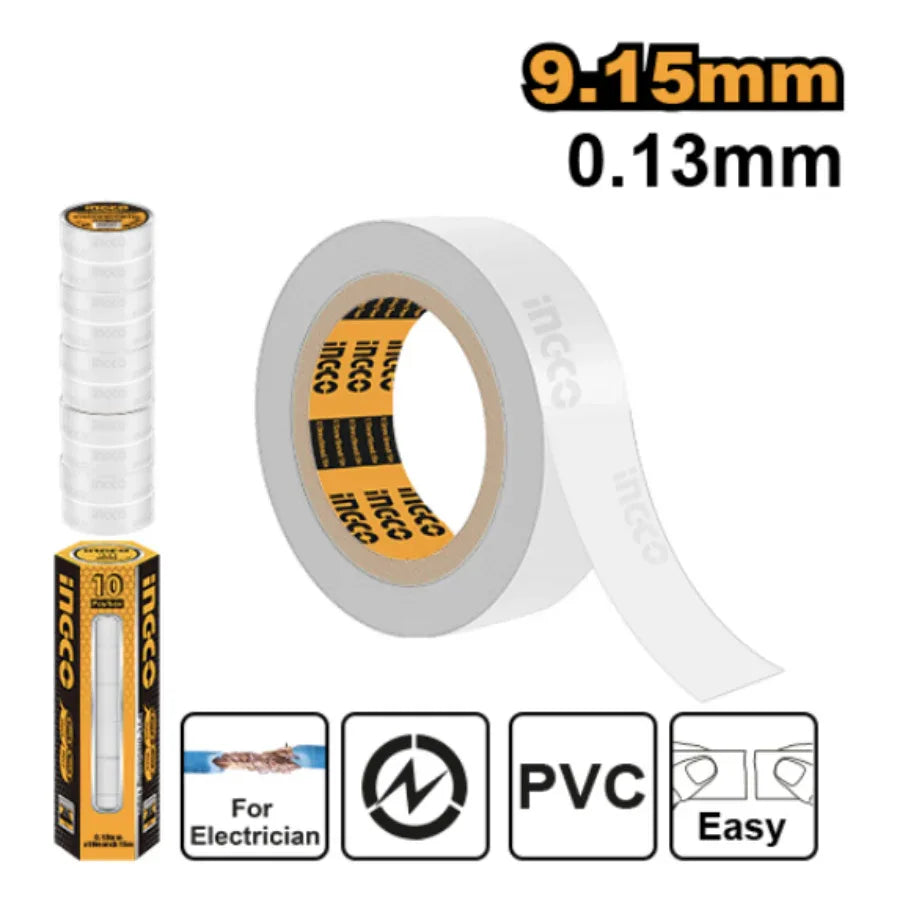 INGCO White PVC Insulating Tape - Robot Pi Shop