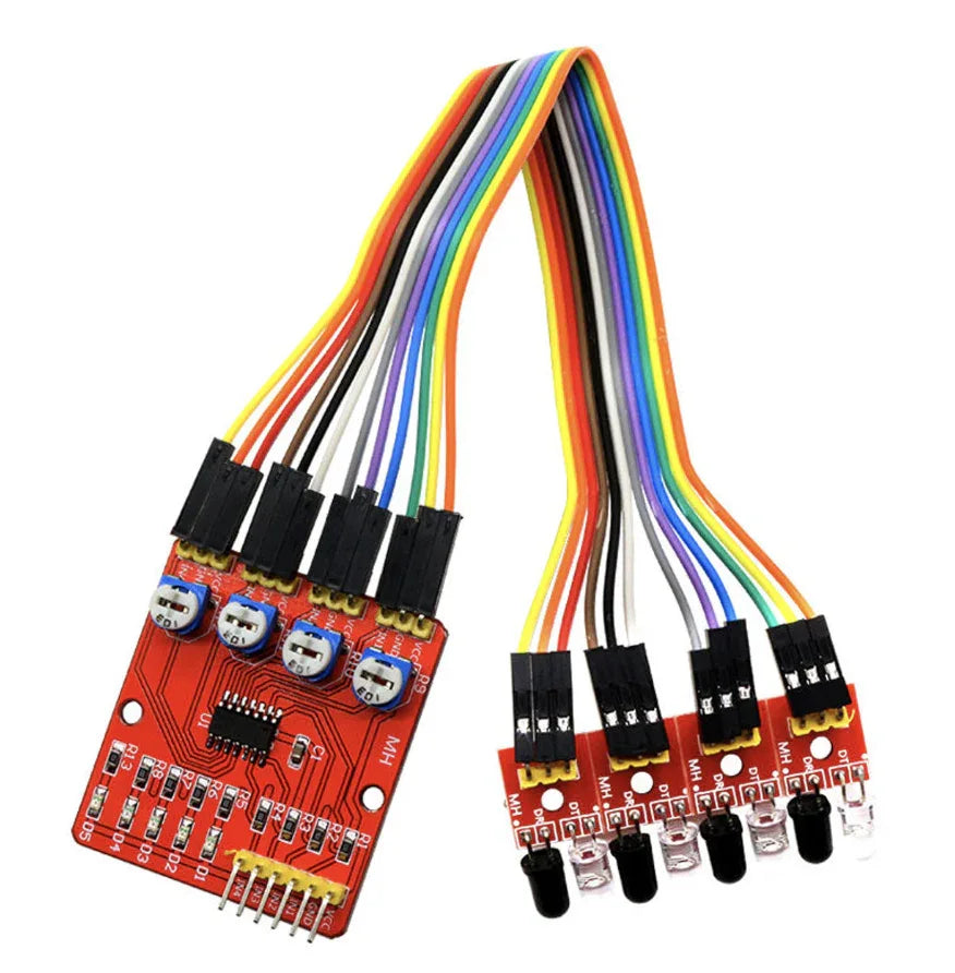 4 Channel Infrared Tracing Module - Robot Pi Shop