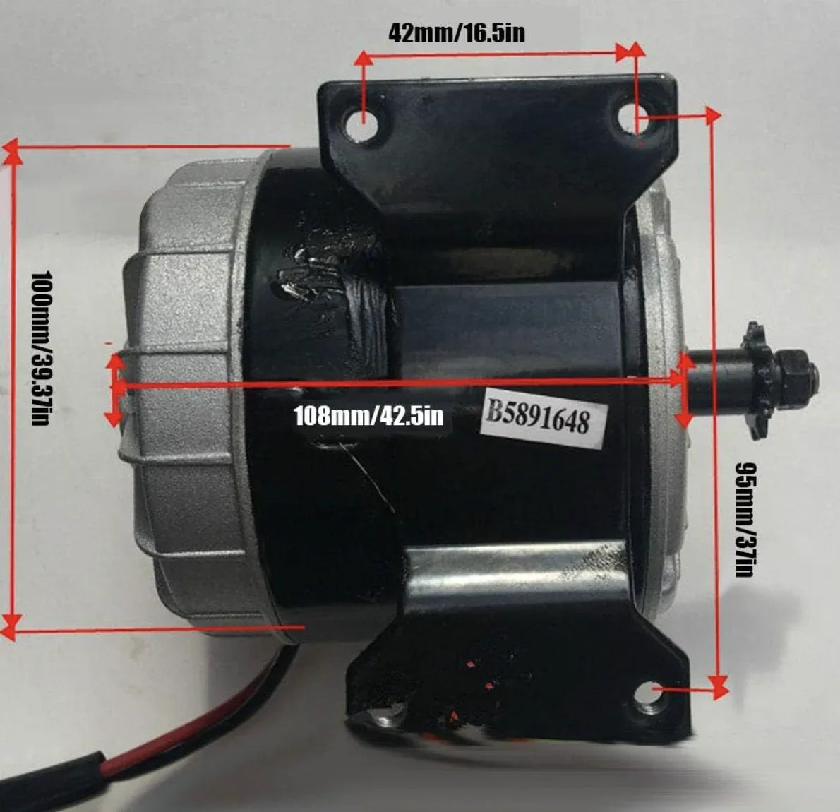 MY1016 350W 24V DC Brush Motor - Robot Pi Shop