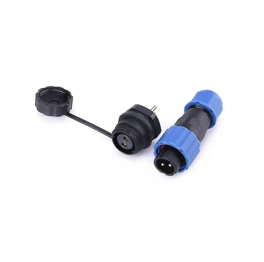 SD13 2 Pin 10 Amp Waterproof Male + Female Socket IP68 - Robot Pi Shop