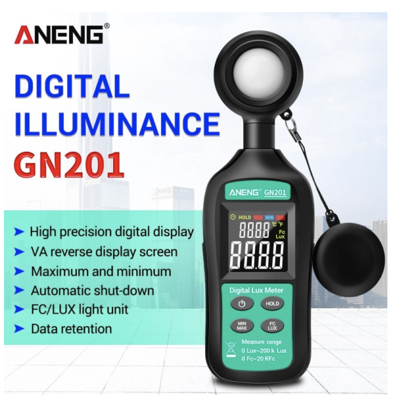 ANENG Digital Lux Meter 0-20,0000 Lux Illuminance Meter