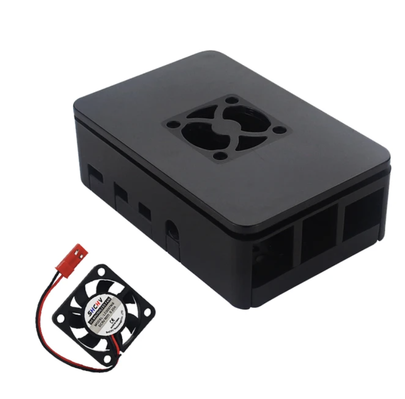 Raspberry Pi 4 Case ABS Shell Enclosure + Cooling Fan