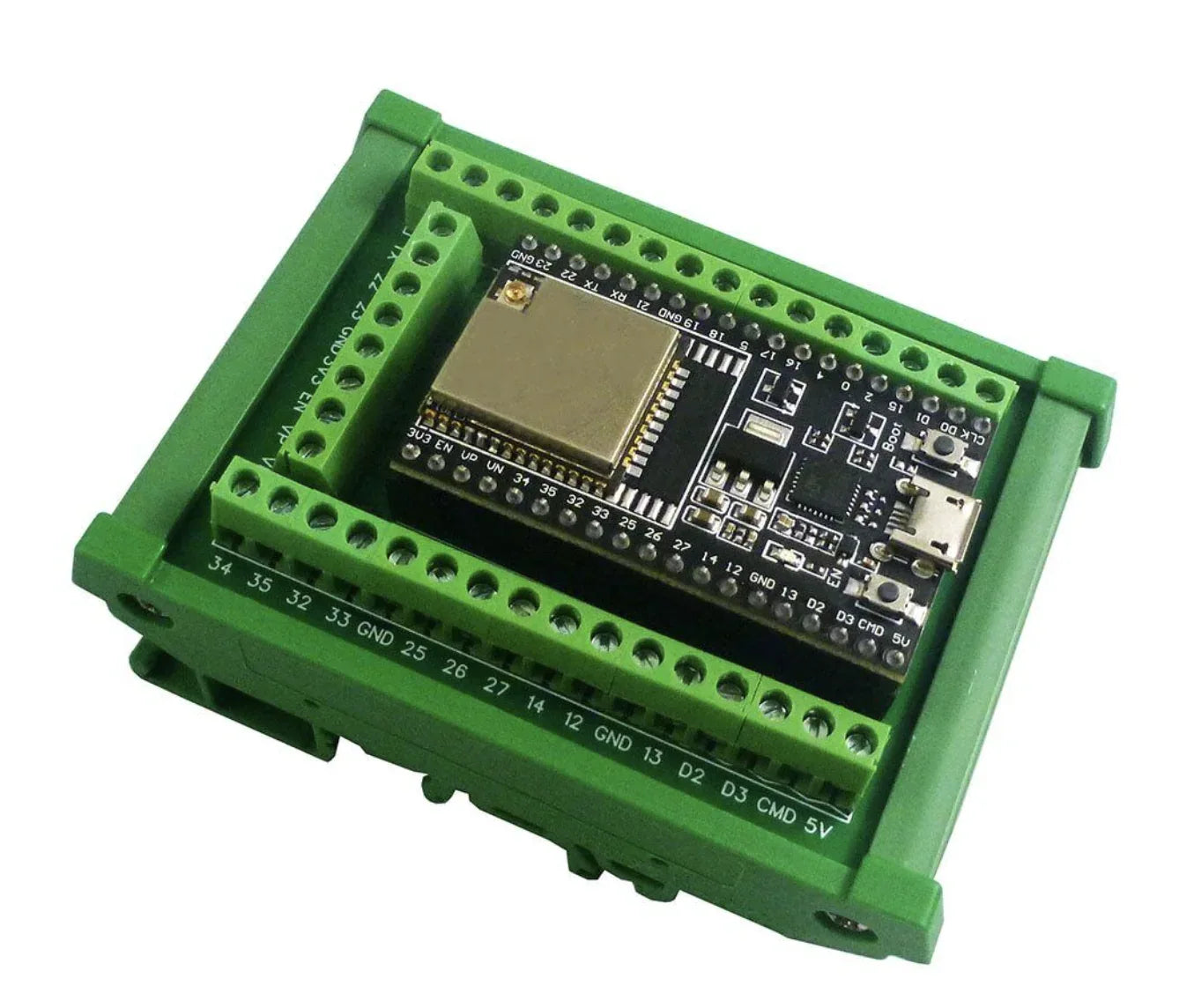 Din Rail Mount Box ESP32 Expansion Board - Robot Pi Shop