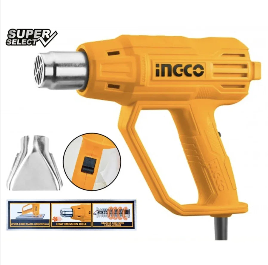 Ingco Heat Gun / Hot Air Gun 2000W - Robot Pi Shop
