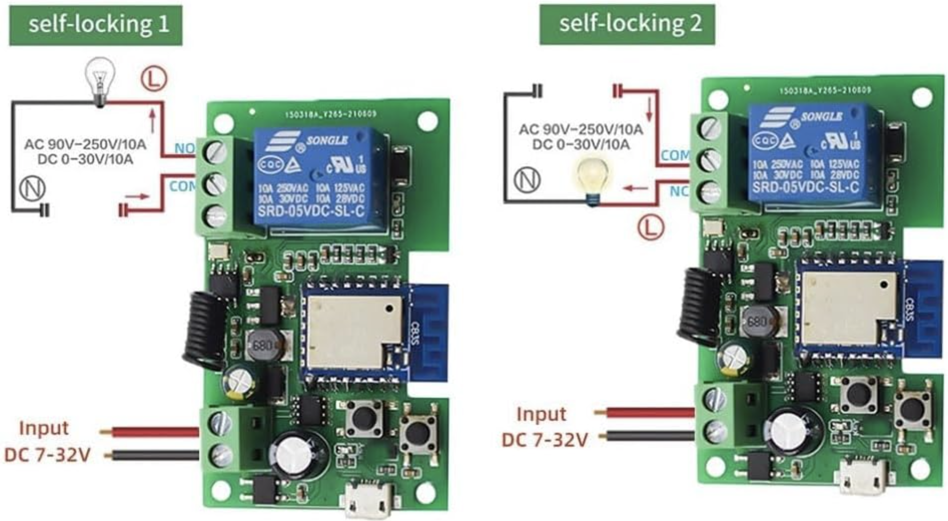 Smart WiFi Wireless Relay Switch Module