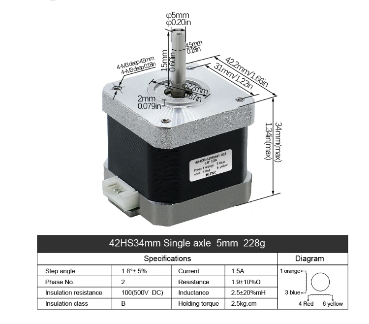 Nema 17 Stepper Motor 42HS34