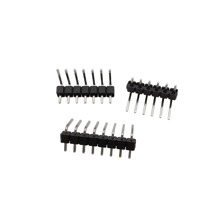 2.54mm Single Row Male Curved 8 Pin Header Connector