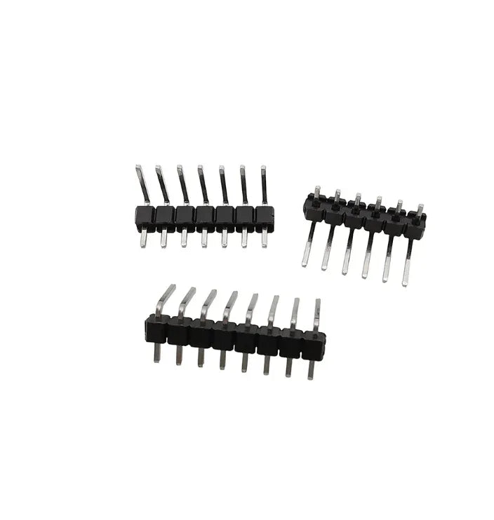 2.54mm Single Row Male Curved 8 Pin Header Connector - Robot Pi Shop